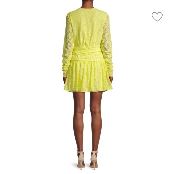 Endless Rose Lace Lace Ruched A-Line Mini Dress Long Sleeve NWOT - Picture 2 of 12